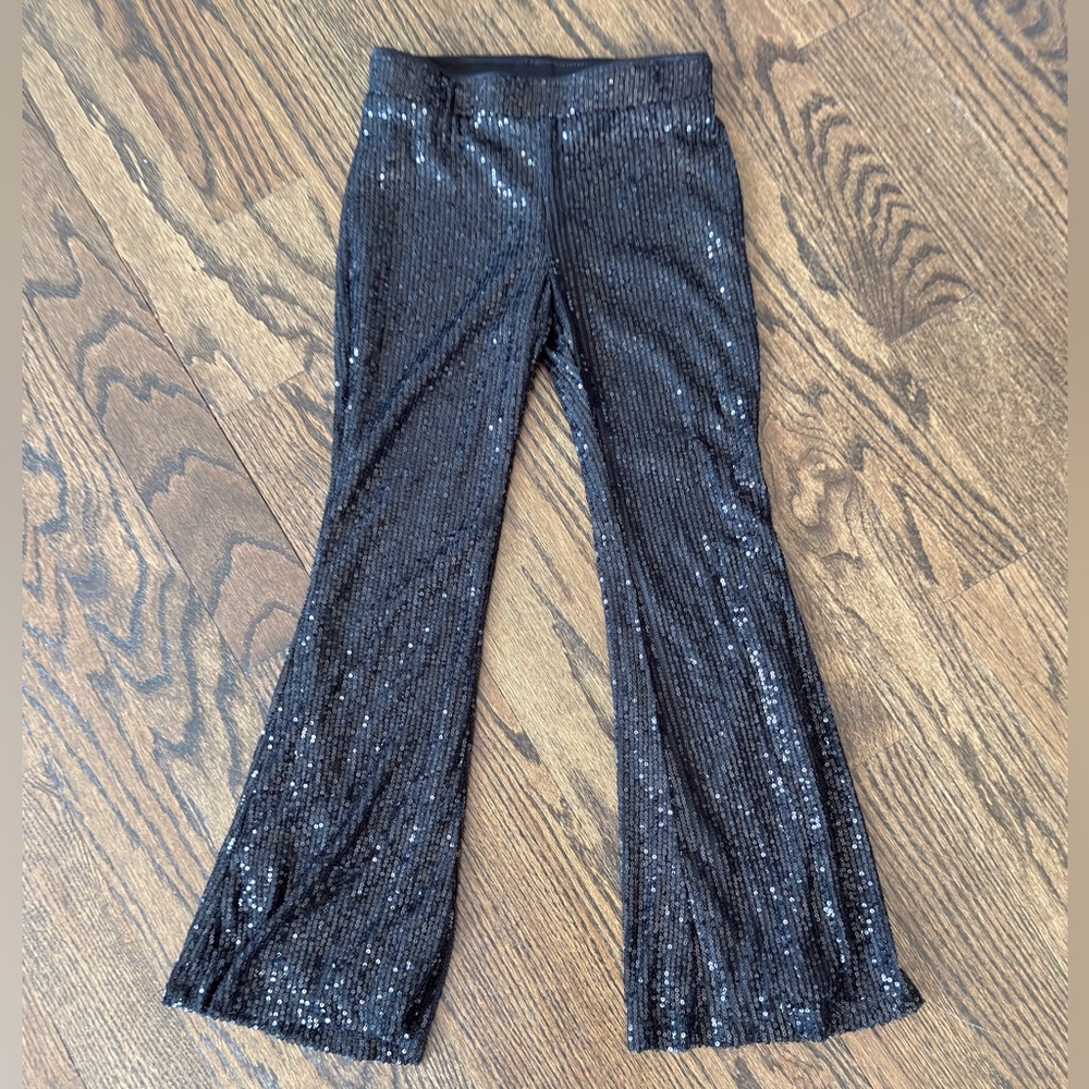 Art Class / Kids Black Sequin Flare Pants